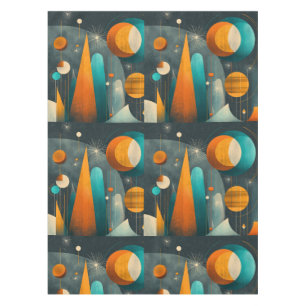 ✨Modern Retro Futuristic Space Abstract Art ✨ Tablecloth