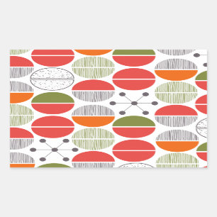 Modern Retro Geometric Polka Dots Sticker