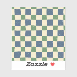 Modern Retro gingham Blue Pink Scrapbook pattern
