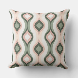 Modern Retro Green Outdoor Pillow