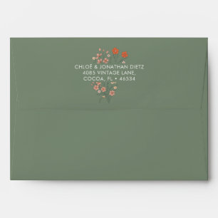 Modern Retro Groovy Return Address Envelopes
