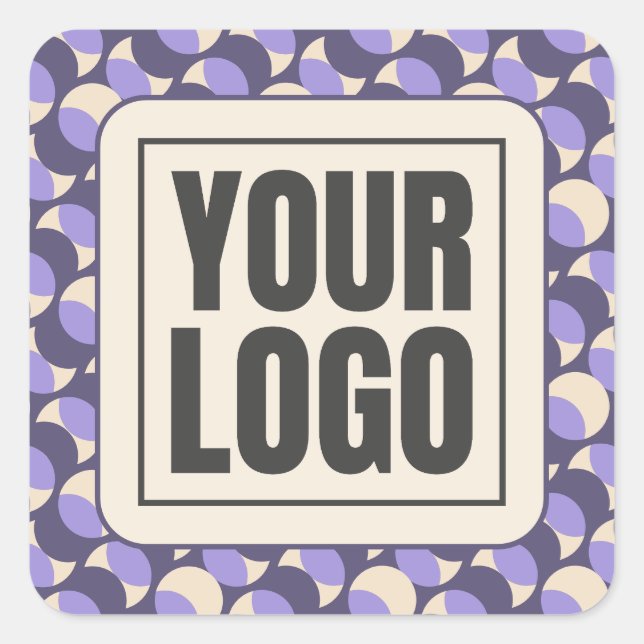 Modern Retro Lavender Geometric Sticker (Front)