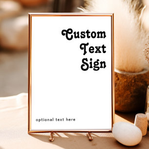 Modern Retro Lettering Cards and Gifts Custom Poster