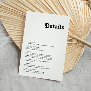 Modern Retro Lettering Details Enclosure Card