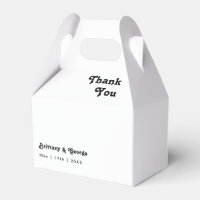 Modern Retro Lettering Wedding Favour Box
