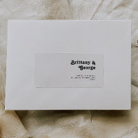 Modern Retro Lettering Wedding RSVP Return Address