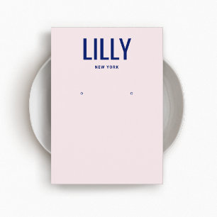Modern Retro Light Pink Earring Display Card