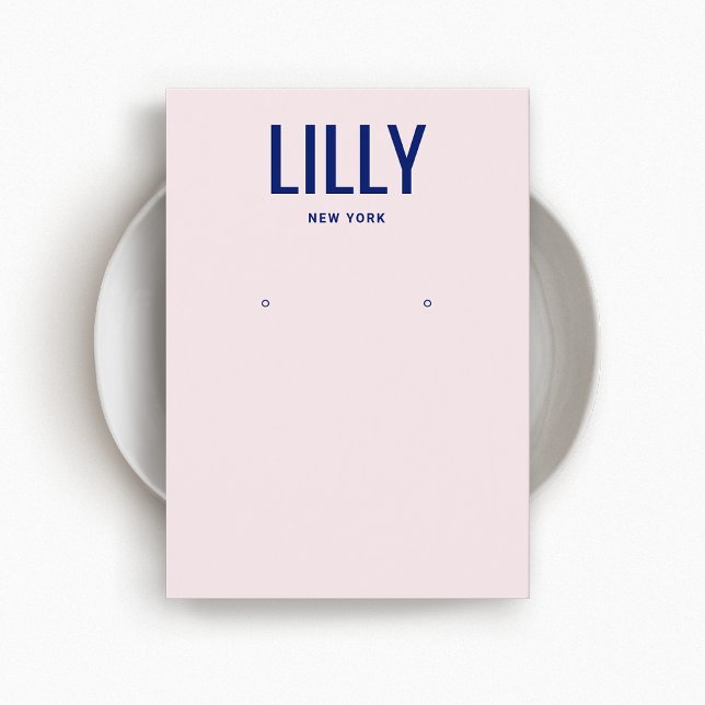 Modern Retro Light Pink Earring Display Card (Creator Uploaded)