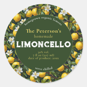 Modern Retro Limoncello Drink Label