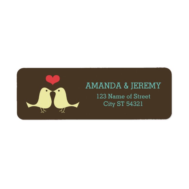 Modern Retro Lovebirds Wedding (Front)