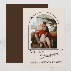 Modern Retro New Year 2026 Family Photo Card