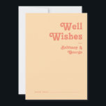Modern Retro Orange Cream Wedding Well Wishes Card<br><div class="desc">This modern retro orange cream is perfect for your simple vintage, colourful tropical boho summer wedding. Its unique bohemian mid-century font gives this design a classic minimalist groovy hippie vibe. If you're looking for a design that features bright, bold colours for your creative 70's beach wedding, then this product, and...</div>