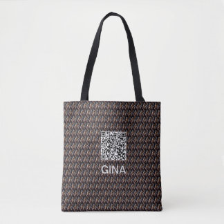  Modern Retro Pattern Personalize  Tote Bag