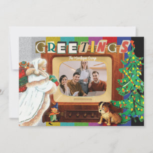 Modern Retro Photo Christmas Holiday Business