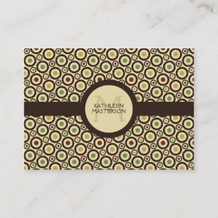 Modern Retro Polka Dot Customized Calling Card /