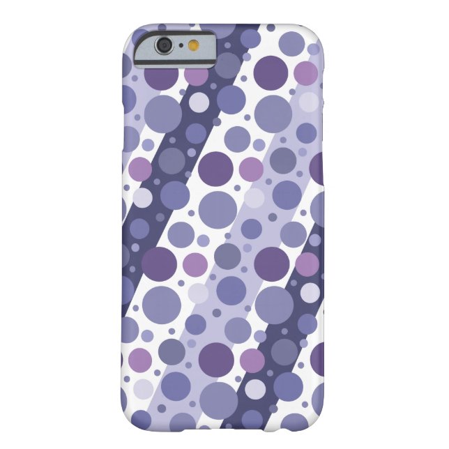 Modern Retro Purple Polka Dot Fun Case-Mate iPhone Case (Back)