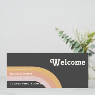Modern Retro Rainbow   Dark Seating Chart Header