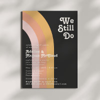 Modern Retro Rainbow Dark We Still Do Vow Renewal