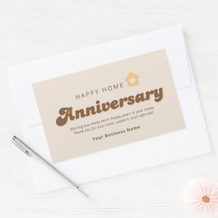 Modern Retro Real Estate Home Anniversary Referral Sticker
