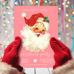 Modern Retro Santa Merry Christmas Party Invitation<br><div class="desc">Invite your naughty or nice friends to this awesome Christmas Party with a vintage Santa Clause and fun typography. All wording can be changed to fit your Holiday Christmas needs. o make more changes go to Personalize this template. On the bottom you’ll see “Want to customize this design even further?...</div>