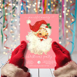 Modern Retro Santa Merry Christmas Party Invitation<br><div class="desc">Invite your naughty or nice friends to this awesome Christmas Party with a vintage Santa Clause and fun typography. All wording can be changed to fit your Holiday Christmas needs. o make more changes go to Personalize this template. On the bottom you’ll see “Want to customize this design even further?...</div>