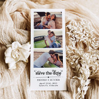 Modern Retro Save The Date | Photo Booth Strip