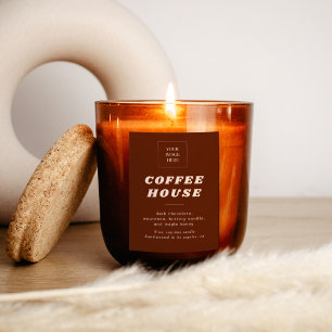 Modern Retro Style Candle Or Food Label