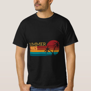 Modern Retro Summer Vibes Floral T-Shirt