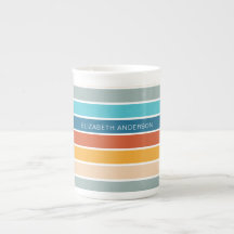 Modern Retro Sunset Stripes Personalized