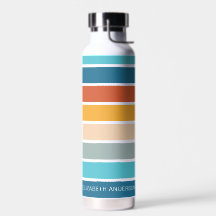Modern Retro Sunset Stripes Personalized 