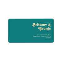 Modern Retro | Teal Wedding RSVP Return Address