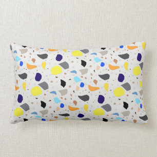 Modern Retro Terrazzo Colourful Pattern Lumbar Pillow