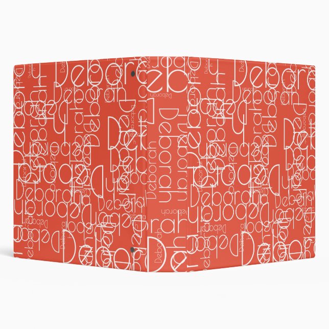 Modern Retro Typography Orange Red Binder (Background)