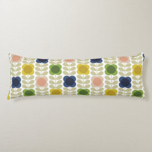 Modern Retro Vintage, Charm Summer Flower Stem Body Pillow