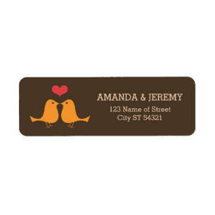 Modern Retro Vinyl Record Love Birds Wedding