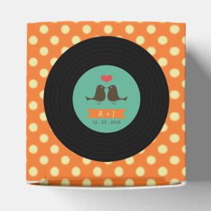 Modern Retro Vinyl Record Wedding Favor Box