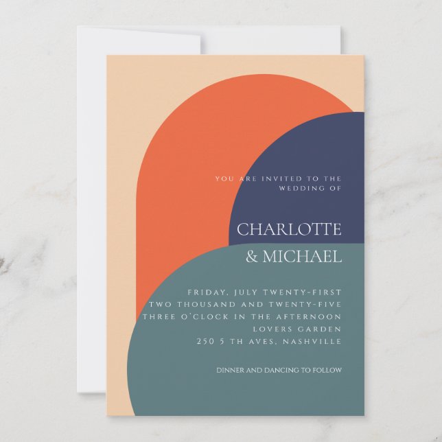 MODERN RETRO WEDDING INVITATION COLLECTION (Front)