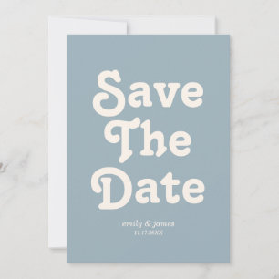 Modern Retro Wedding Save the Date