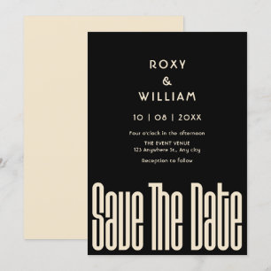 Modern Retro wedding  Save The Date