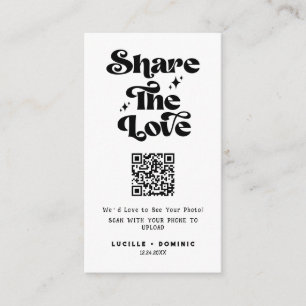 Modern Retro Wedding Share The Love Enclosure Card