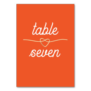 Modern Retro Wedding Table Number