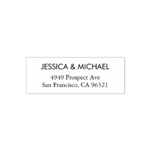 Modern Return Address Custom Template Self-inking Stamp