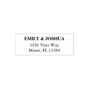 Modern Return Address Custom Template Wedding Self-inking Stamp