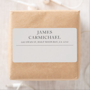 Modern Return Address Gray Business Shipping