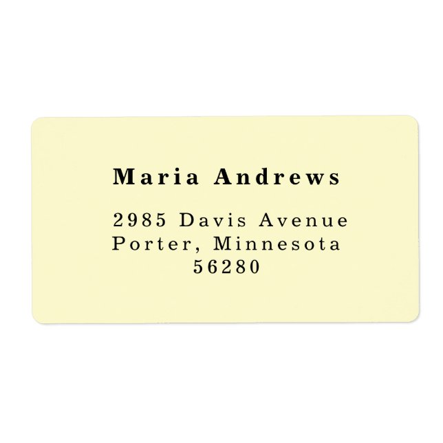 Modern Return Address Label (Front)