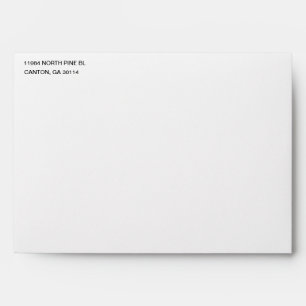 Modern Return Address Left Aligned Address Only Envelope