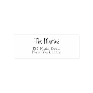 Modern return Save the date Family Minimal Self-inking Stamp