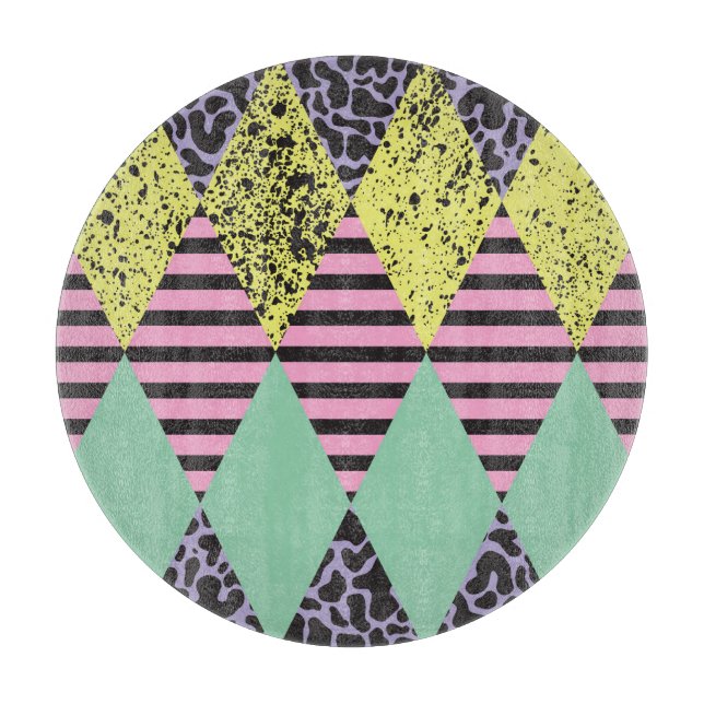 Modern Rhombus: Abstract Seamless Style. Cutting Board (Front)