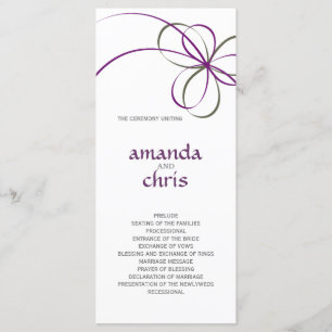 Modern Ribbon Wedding Program