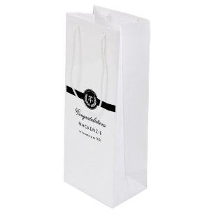 Modern RN Nursing School Graduation Custom Wine Gift Bag